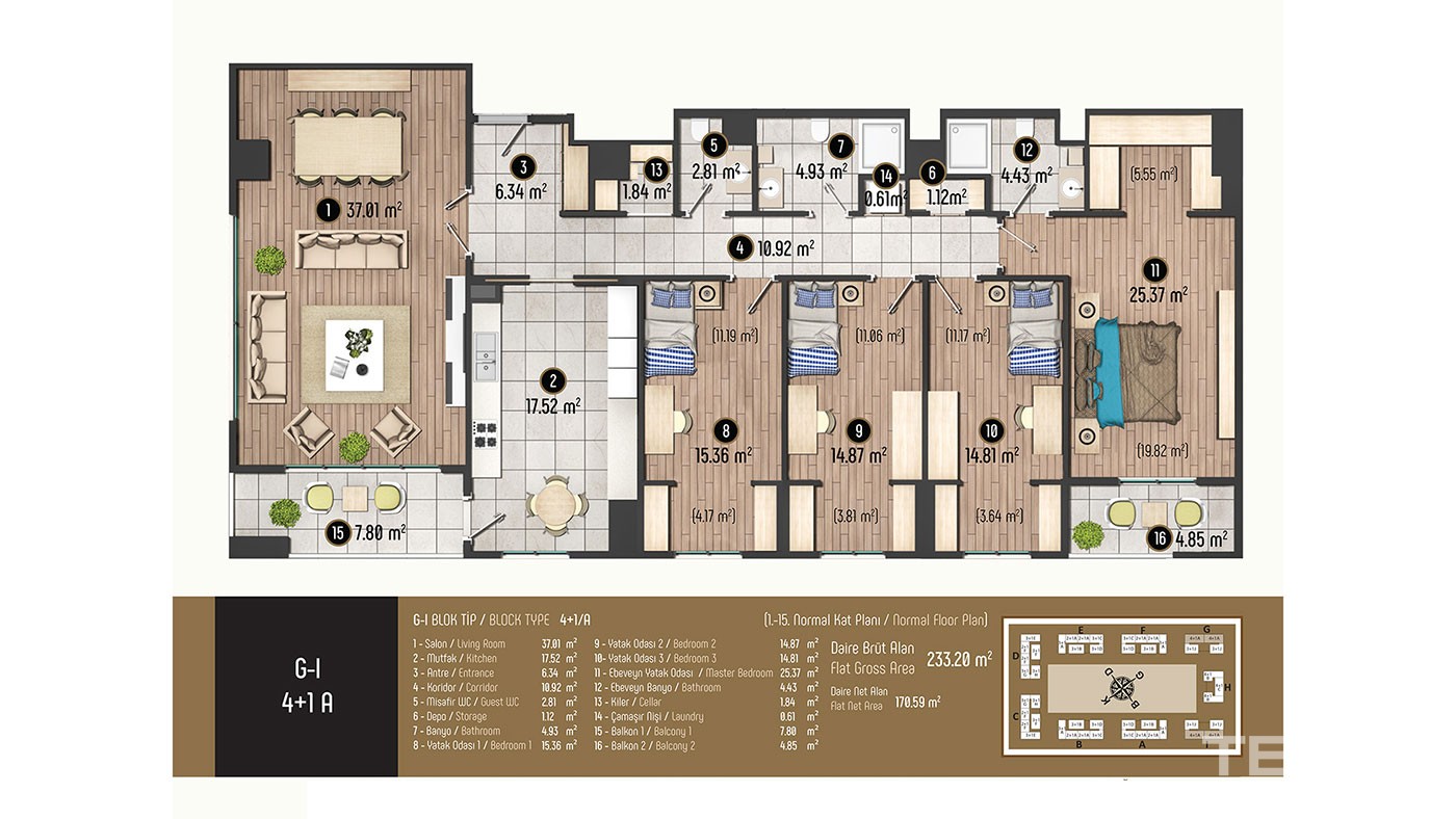 Luxurious Family Concept Apartments for Sale in Istanbul Beylikdüzü - 40405