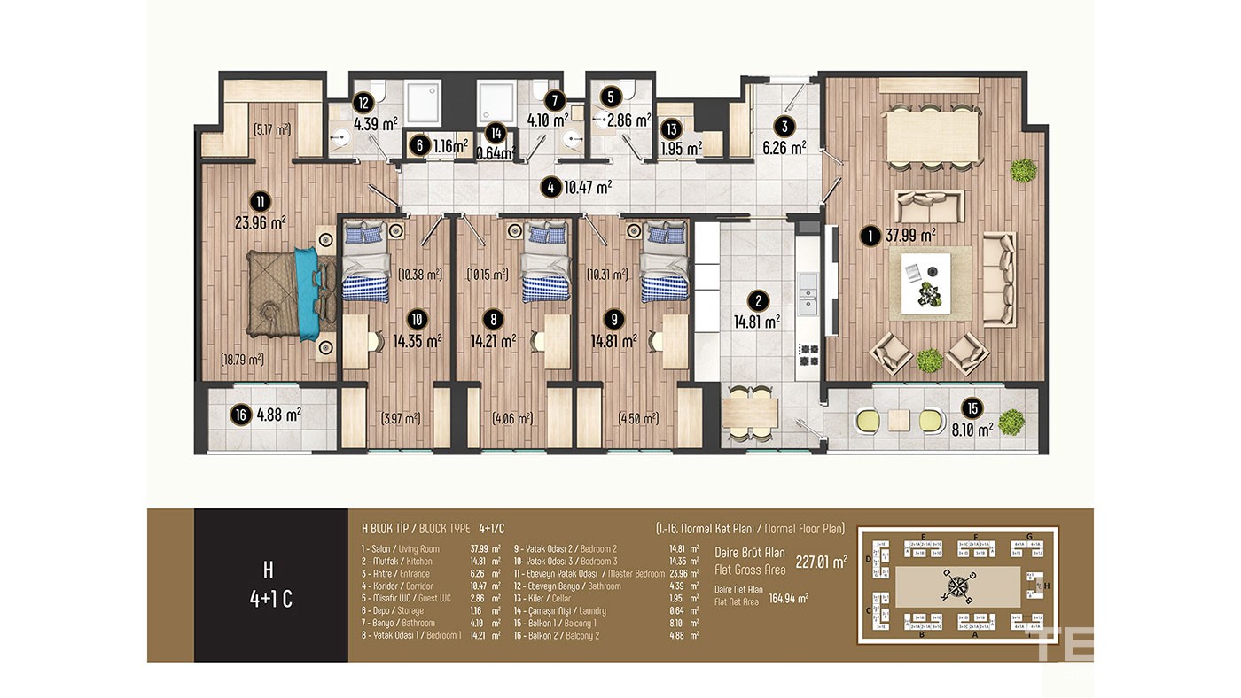Luxurious Family Concept Apartments for Sale in Istanbul Beylikdüzü - 40407
