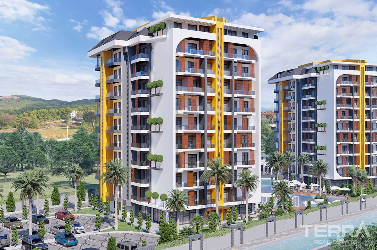 New Flats with Walking Distance to Beach to Buy in Avsallar Alanya - 40889