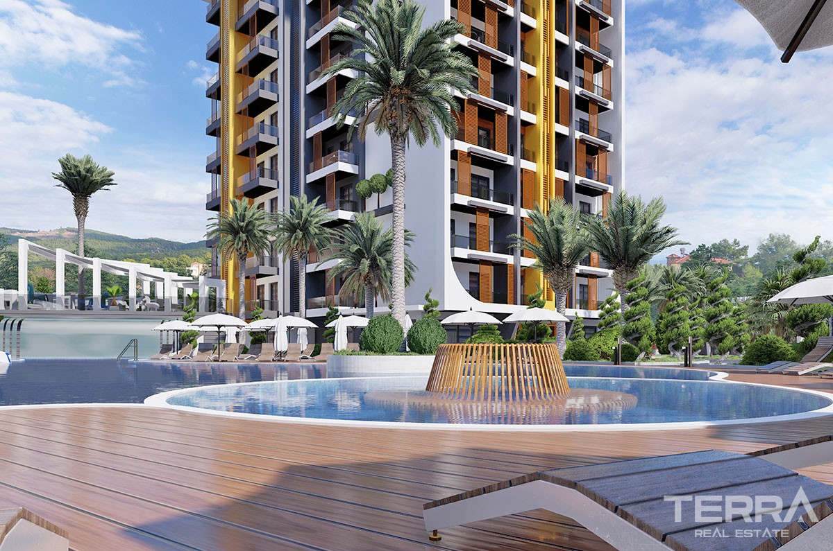 New Flats with Walking Distance to Beach to Buy in Avsallar Alanya - 40894