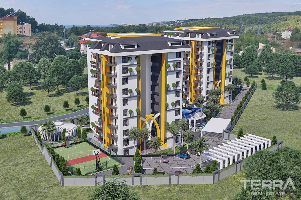 New Flats with Walking Distance to Beach to Buy in Avsallar Alanya - 40898