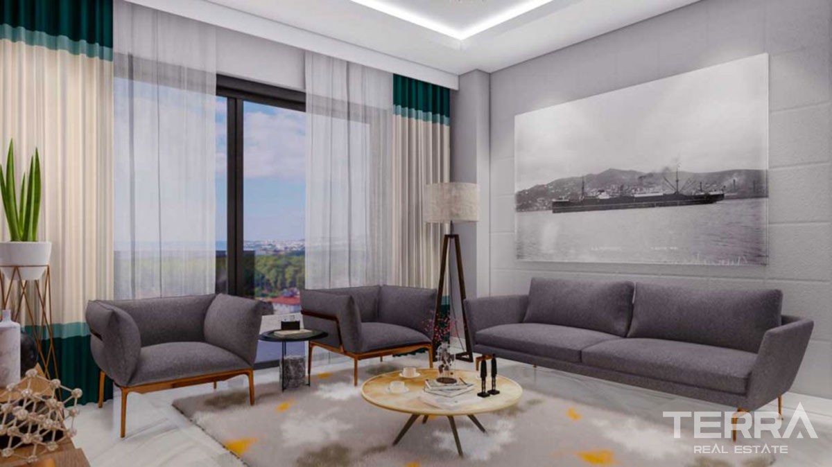 New Flats with Walking Distance to Beach to Buy in Avsallar Alanya - 43214