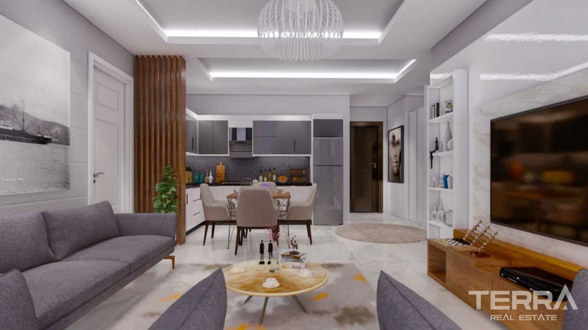New Flats with Walking Distance to Beach to Buy in Avsallar Alanya - 43215