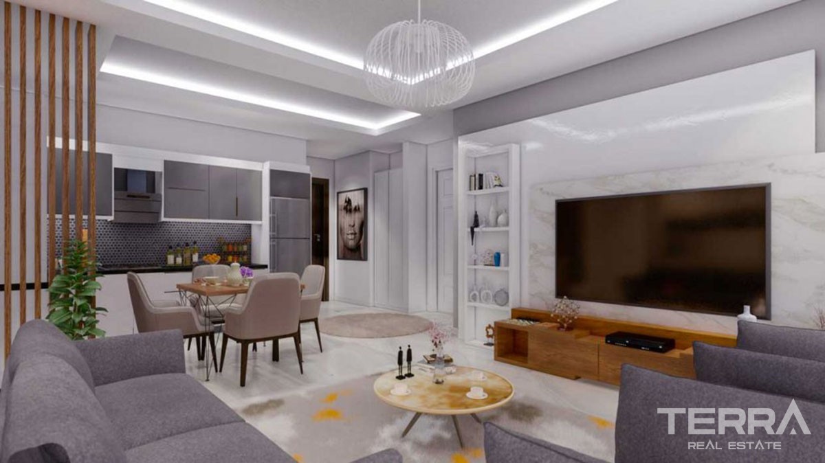 New Flats with Walking Distance to Beach to Buy in Avsallar Alanya - 43216