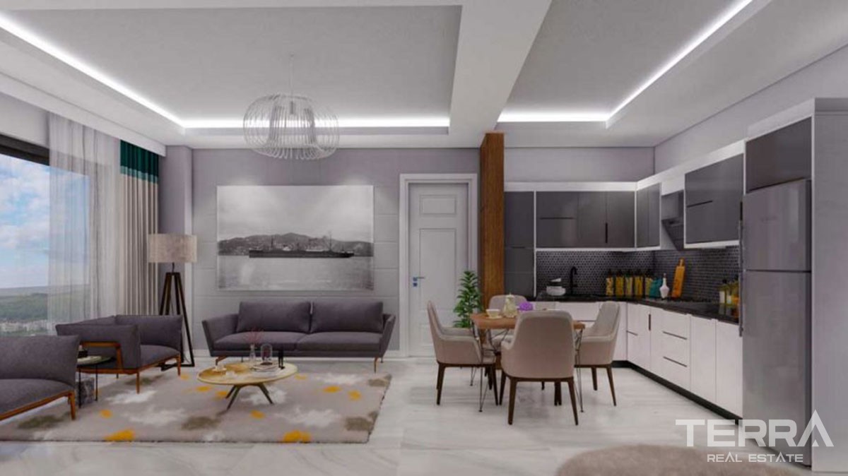 New Flats with Walking Distance to Beach to Buy in Avsallar Alanya - 43222