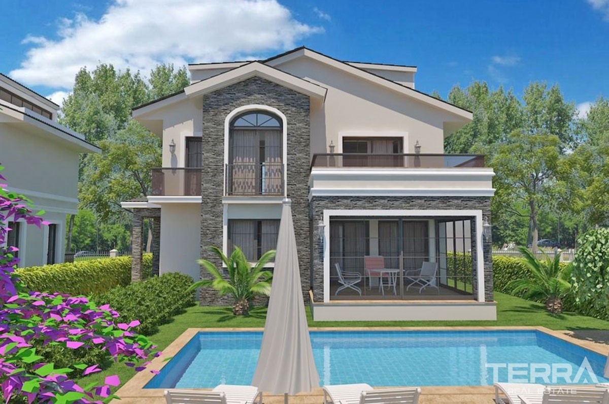 Amazing Villas with Large Garden and Pool for sale in Çalış Fethiye