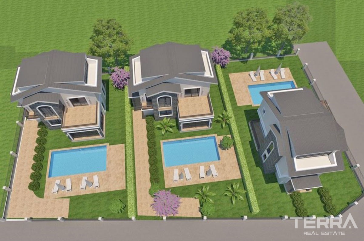 Amazing Villas with Large Garden and Pool for sale in Çalış Fethiye - 40921