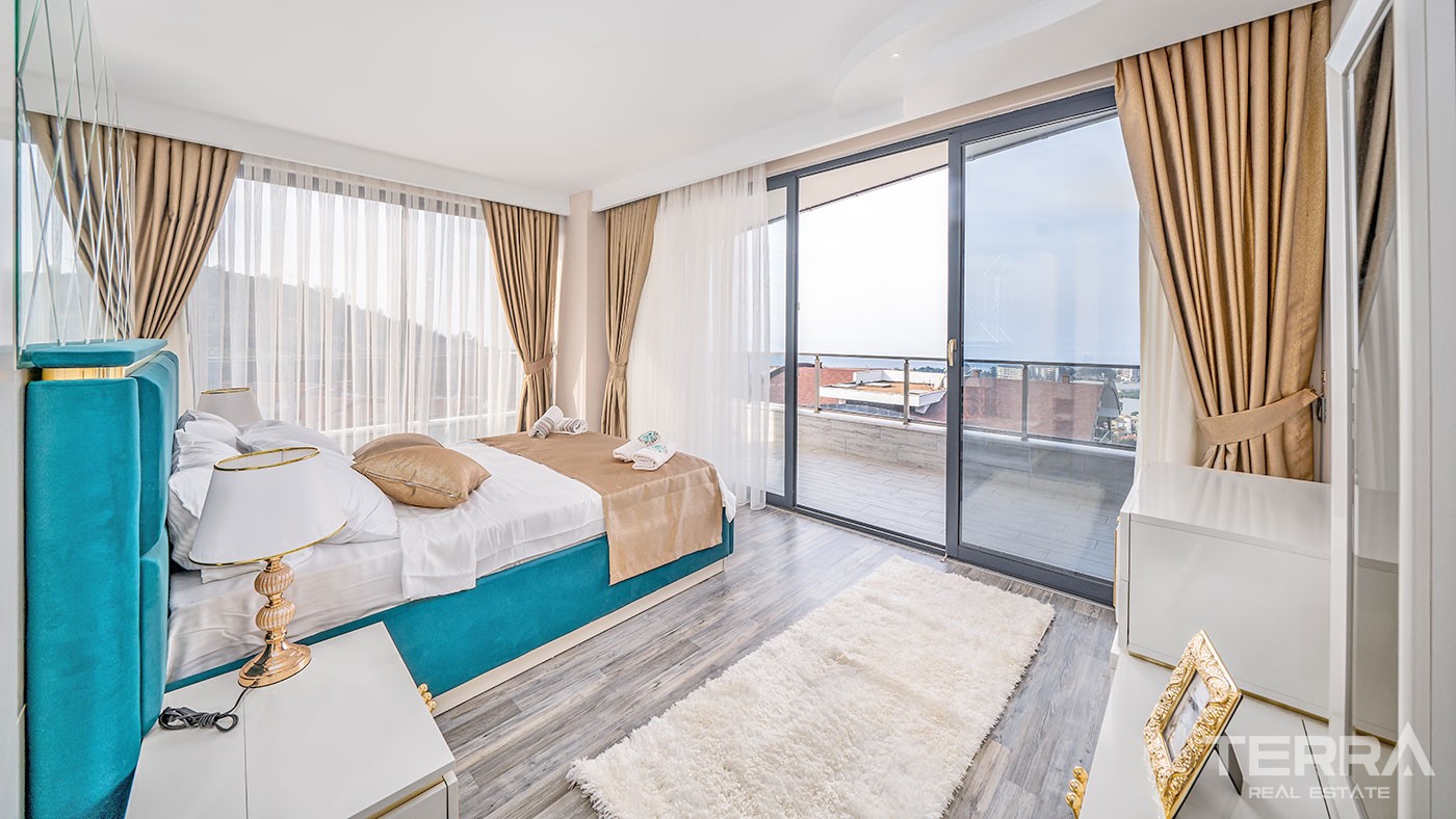 Exclusive Penthouse with Amazing Sea-view for Sale in Alanya Kargıcak - 47295