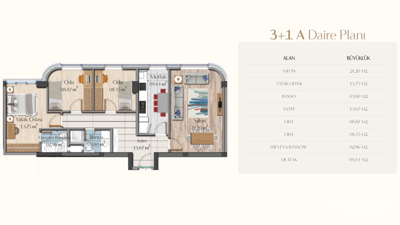 Selected Luxurious Apartments for Sale in Güneşli Istanbul - 41140