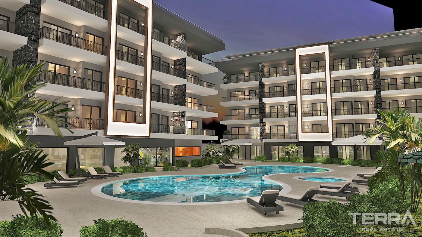 Bargain Apartments with Social Amenities for Sale in Alanya Oba - 41154