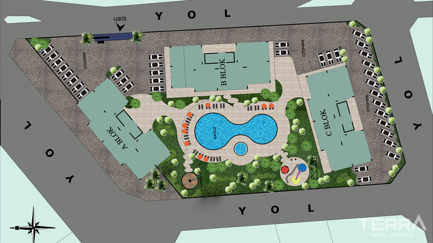 Bargain Apartments with Social Amenities for Sale in Alanya Oba - 41156