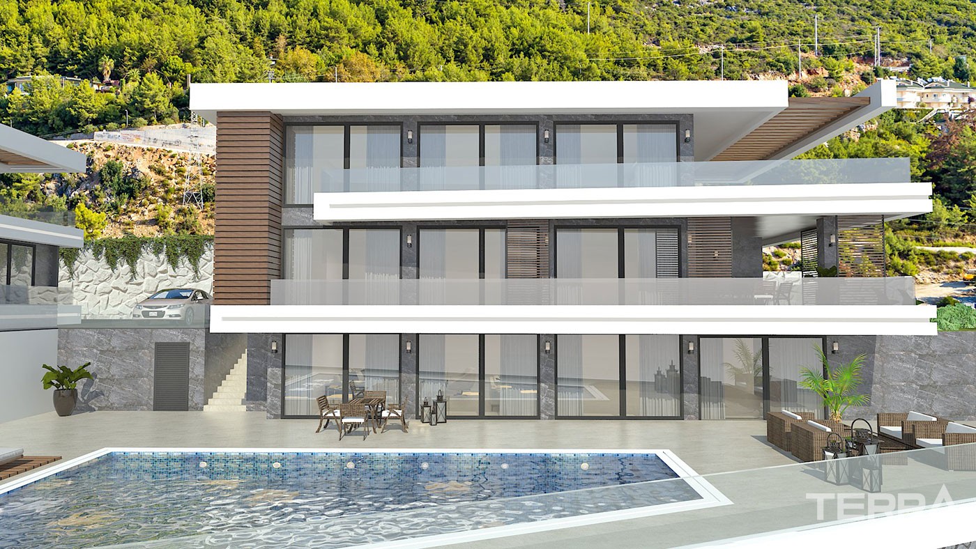 Exclusive Villas with Panoramic Sea View for Sale in Bektaş Alanya - 41936