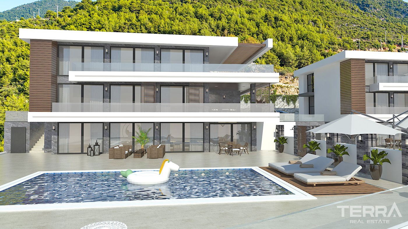 Exclusive Villas with Panoramic Sea View for Sale in Bektaş Alanya - 41938