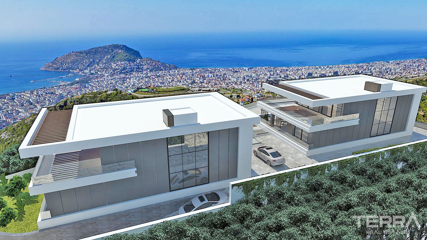 Exclusive Villas with Panoramic Sea View for Sale in Bektaş Alanya - 41941