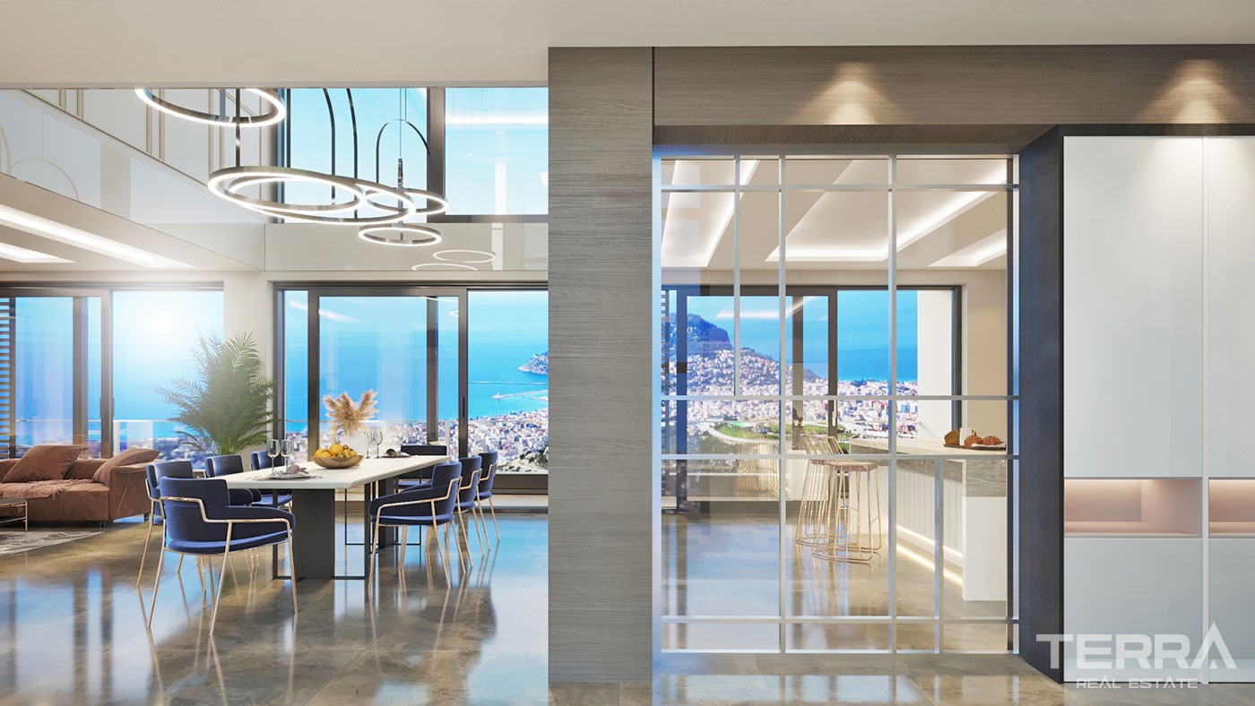 Exclusive Villas with Panoramic Sea View for Sale in Bektaş Alanya - 41943