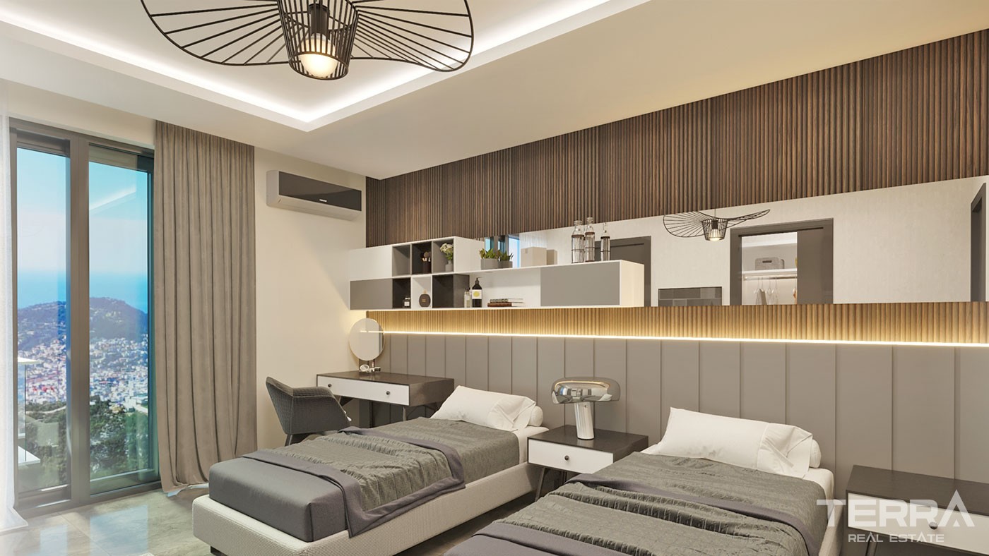 Exclusive Villas with Panoramic Sea View for Sale in Bektaş Alanya - 41971