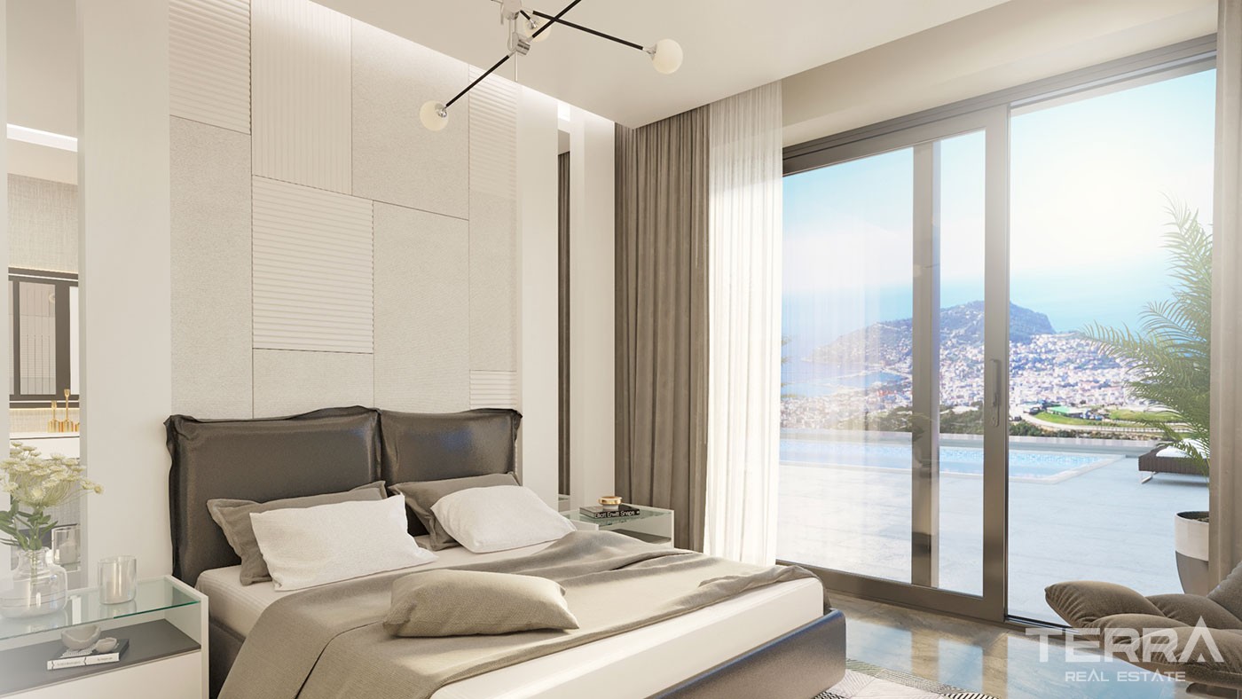 Exclusive Villas with Panoramic Sea View for Sale in Bektaş Alanya - 41984