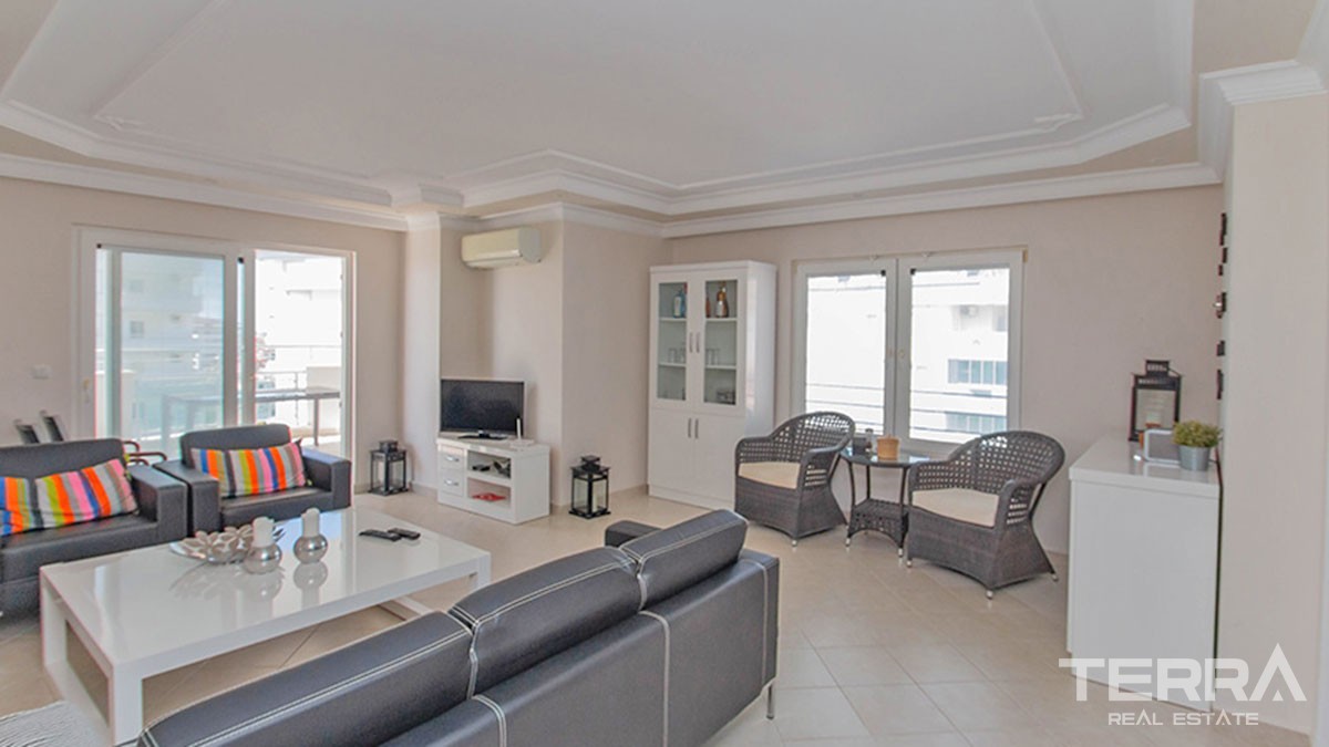 New Fully Furnished Flat with Sea-view for sale in Alanya Cikcilli - 42094
