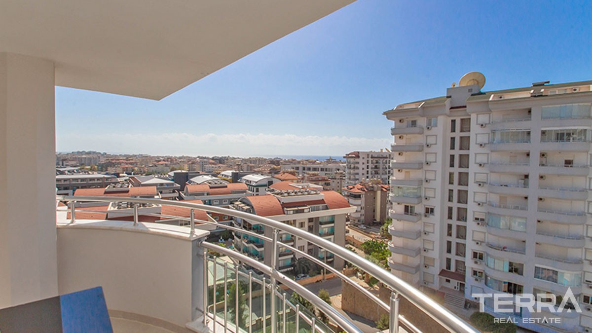New Fully Furnished Flat with Sea-view for sale in Alanya Cikcilli - 42100