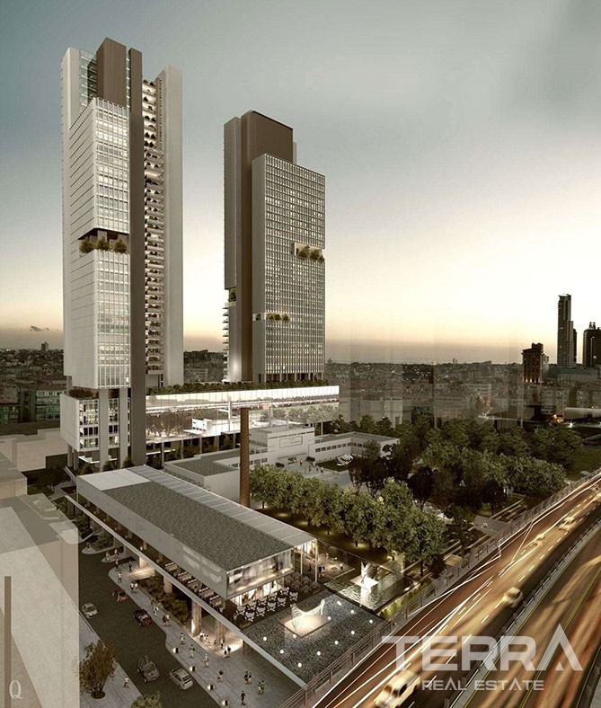Appartements Haut de Gamme Dans la Tour à Şişli Istanbul à Usage Mixte - 42330