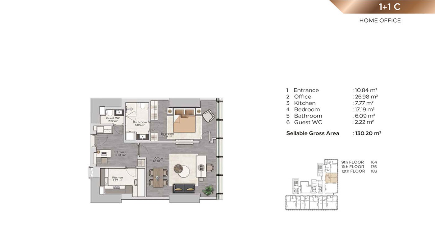 Appartements Haut de Gamme Dans la Tour à Şişli Istanbul à Usage Mixte - 42363
