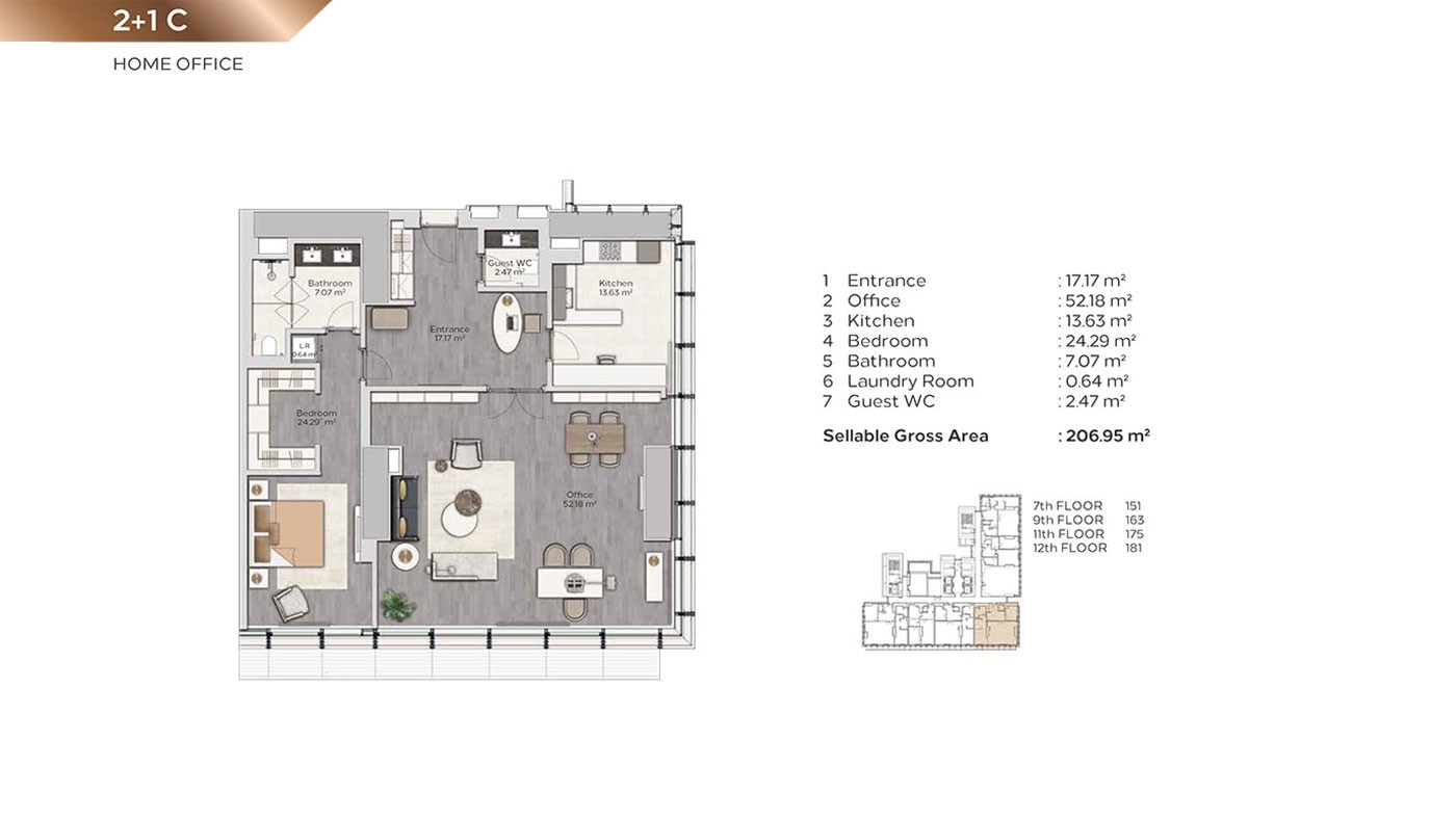 Appartements Haut de Gamme Dans la Tour à Şişli Istanbul à Usage Mixte - 42368