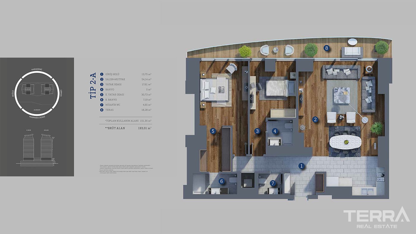 Immobilier de Prestige Sur la Rive Asiatique d’Istanbul à Beykoz - 42388