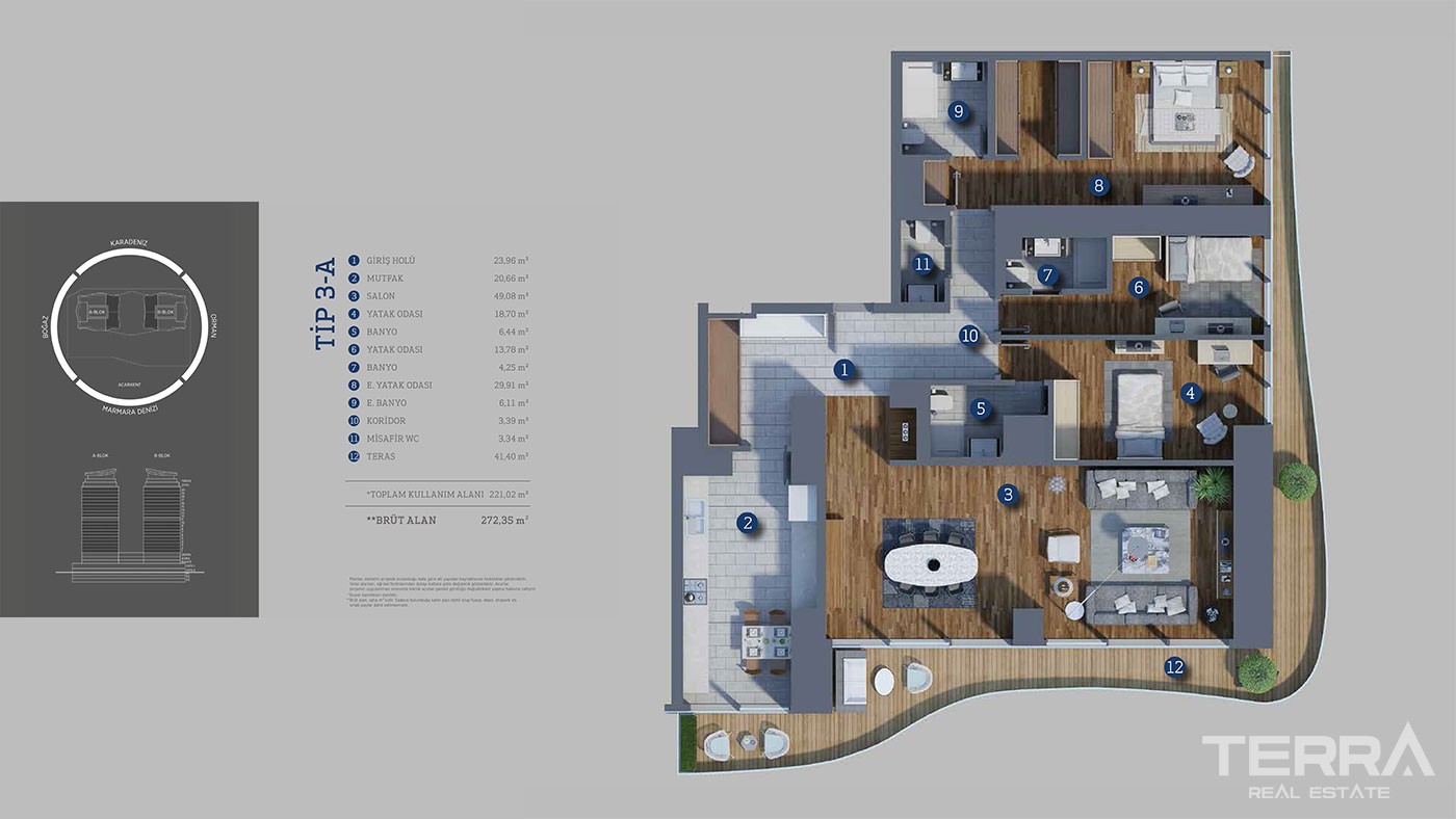 Immobilier de Prestige Sur la Rive Asiatique d’Istanbul à Beykoz - 42390