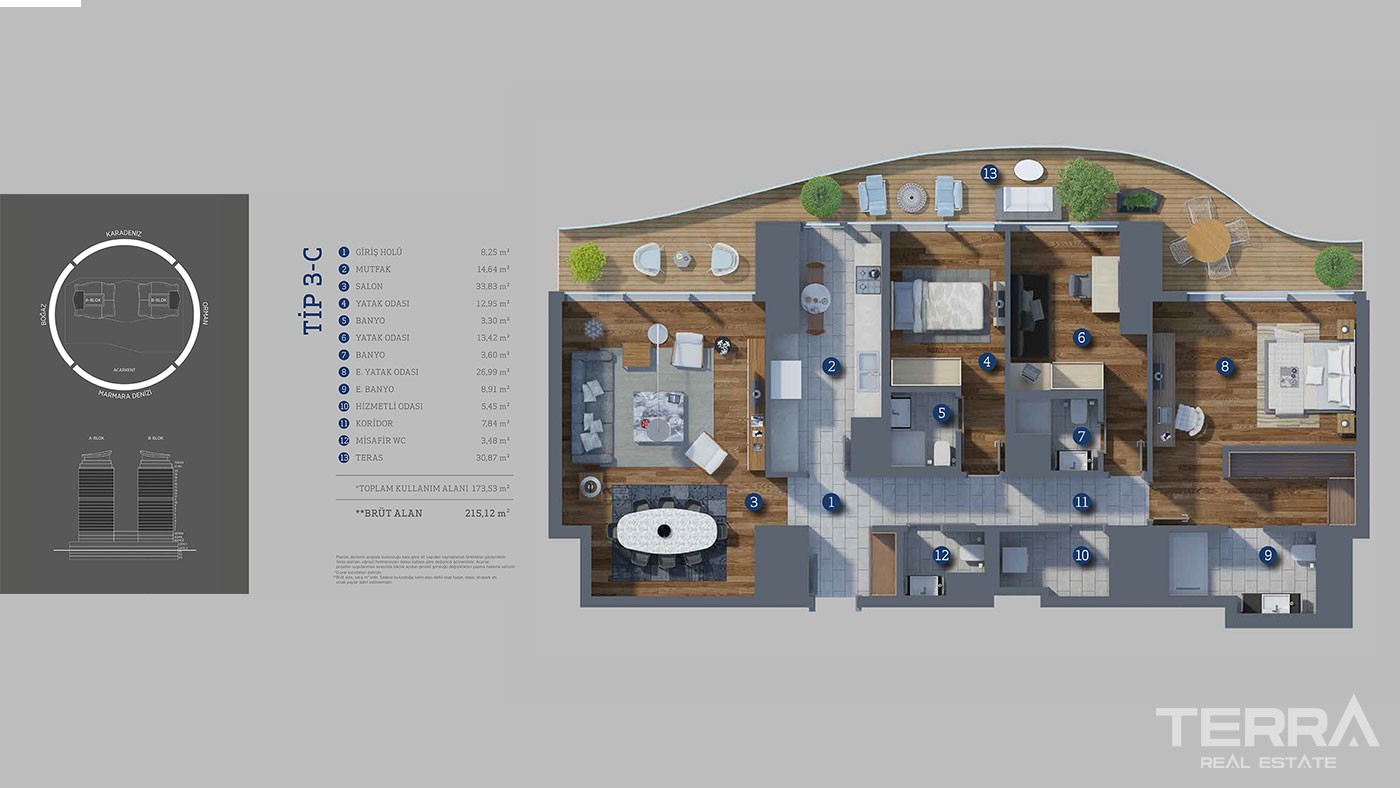 Immobilier de Prestige Sur la Rive Asiatique d’Istanbul à Beykoz - 42392