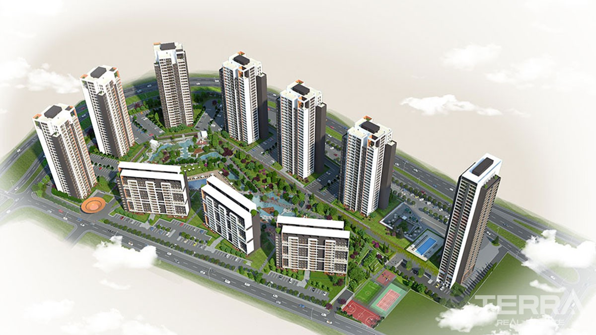Istanbul Apartments with city and nature view for Sale in Başakşehir - 42594