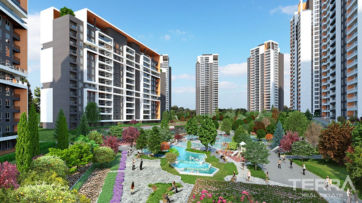 Istanbul Apartments with city and nature view for Sale in Başakşehir - 42603