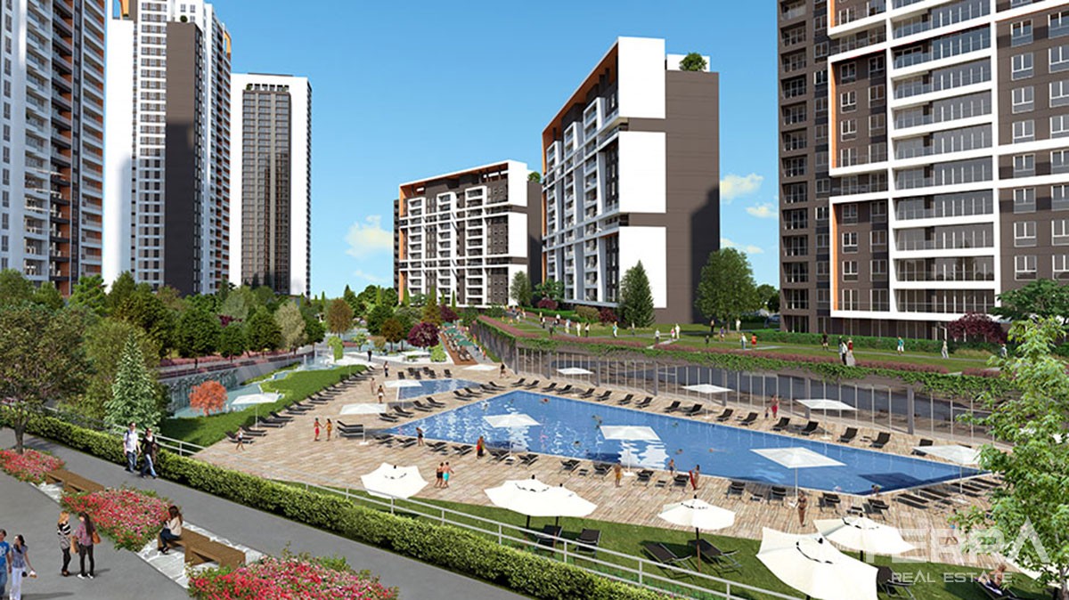 Istanbul Apartments with city and nature view for Sale in Başakşehir - 42604