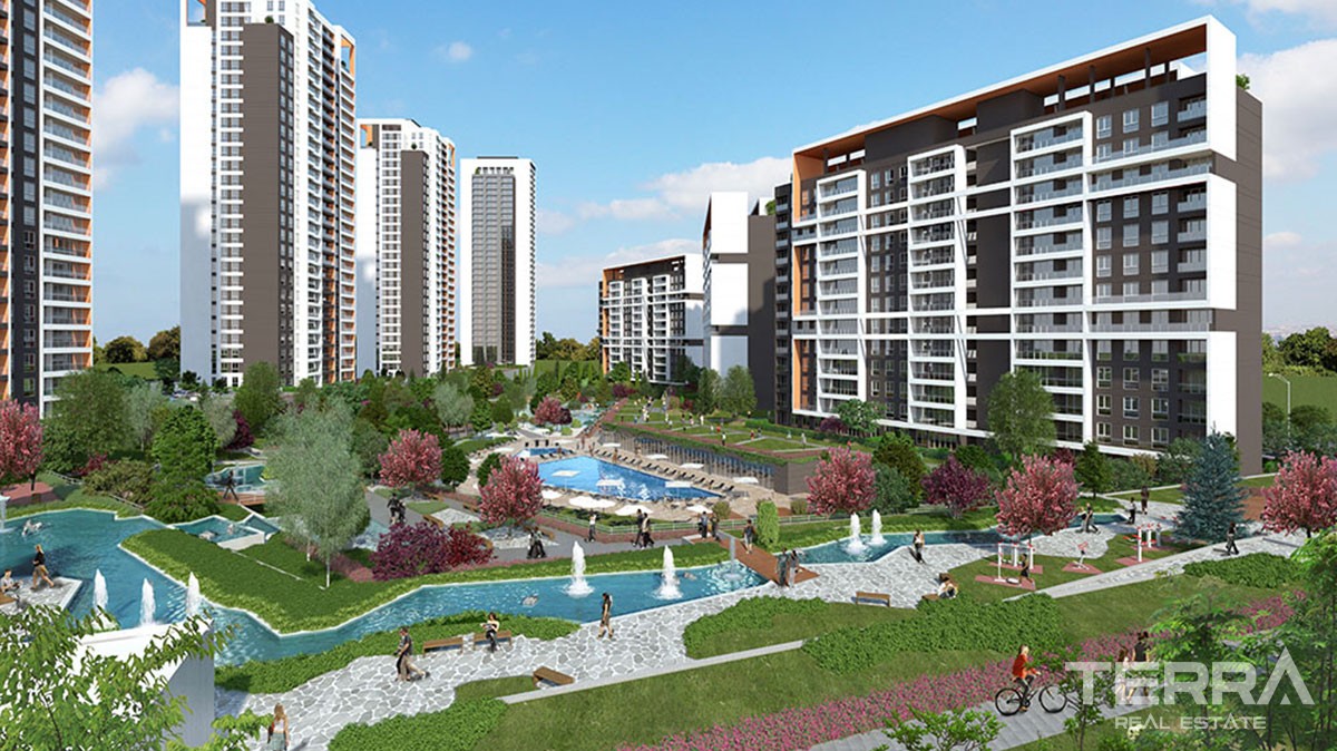 Istanbul Apartments with city and nature view for Sale in Başakşehir - 42605