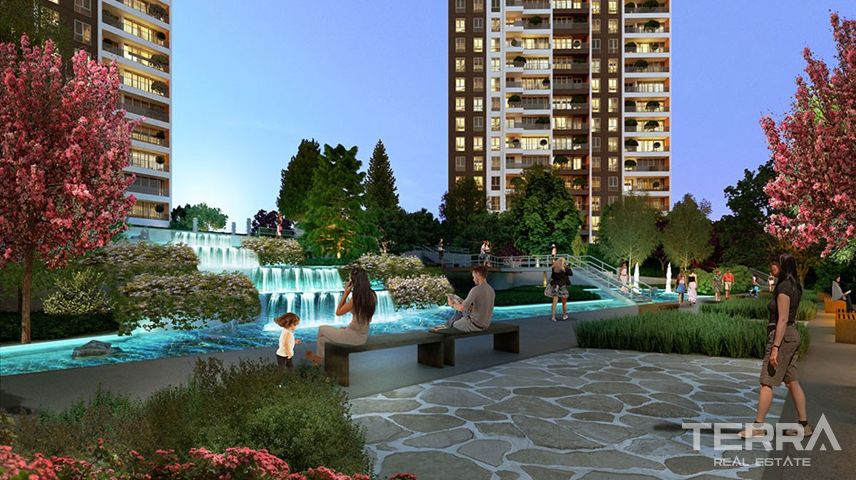 Istanbul Apartments with city and nature view for Sale in Başakşehir - 42607