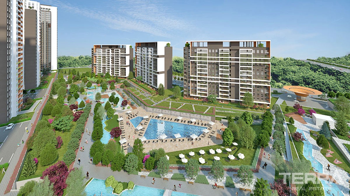 Istanbul Apartments with city and nature view for Sale in Başakşehir - 42611