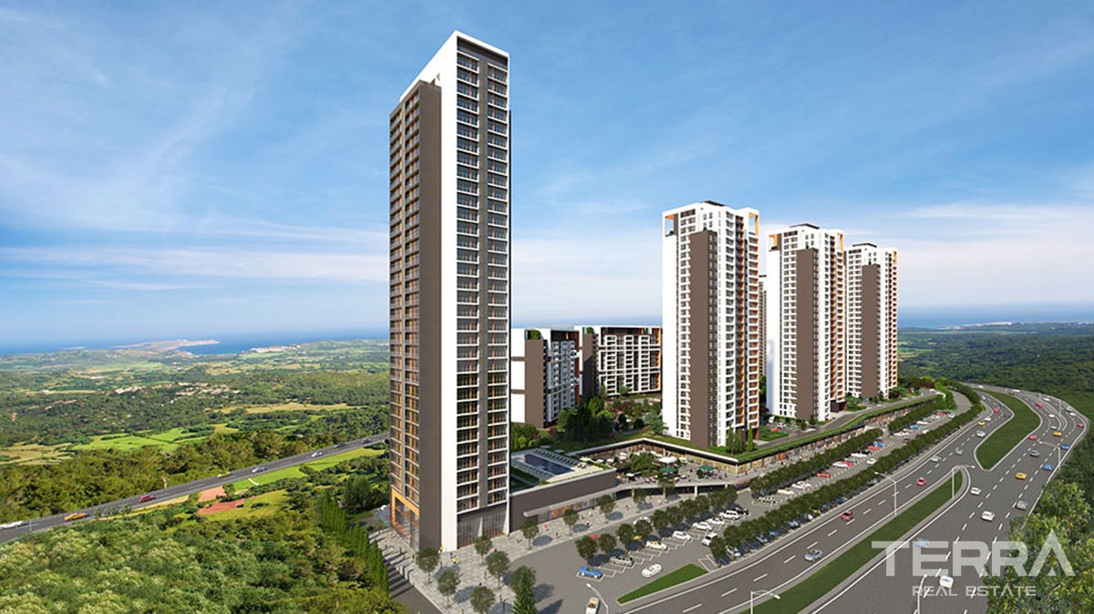 Istanbul Apartments with city and nature view for Sale in Başakşehir - 42612