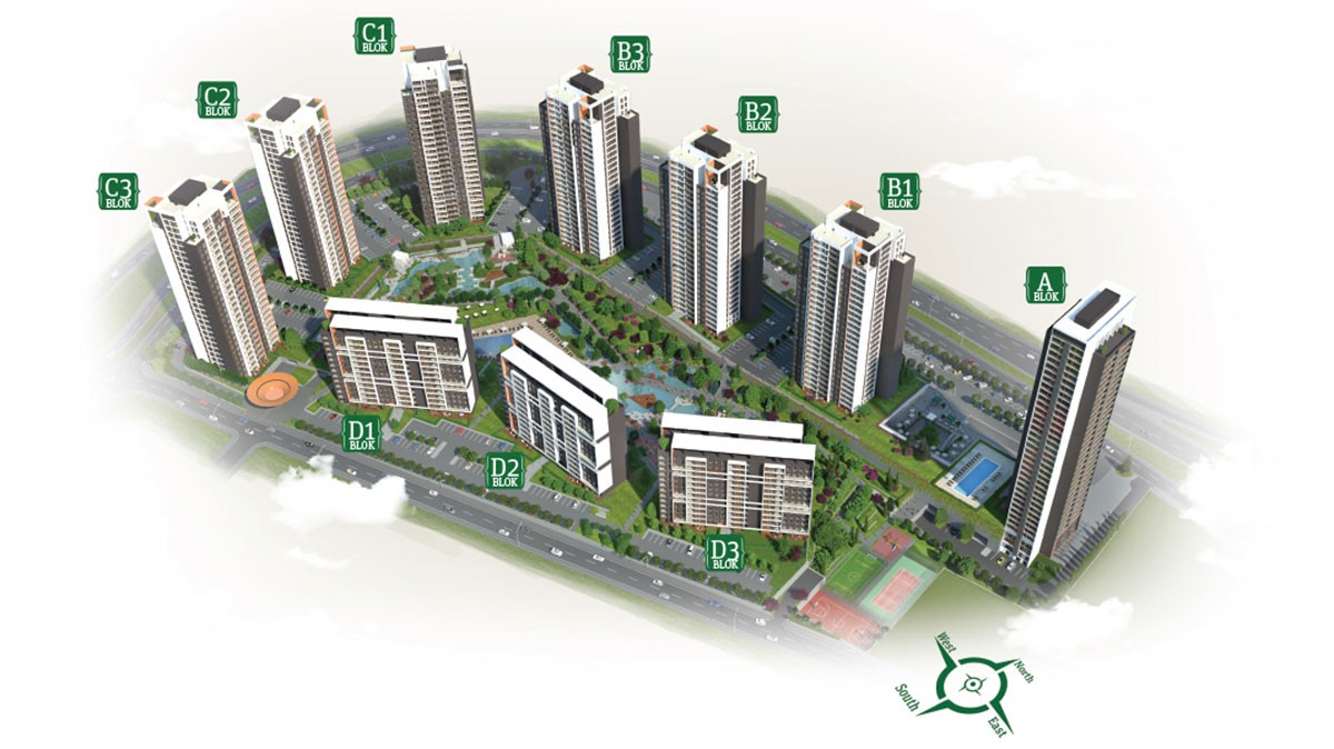 Istanbul Apartments with city and nature view for Sale in Başakşehir - 42622