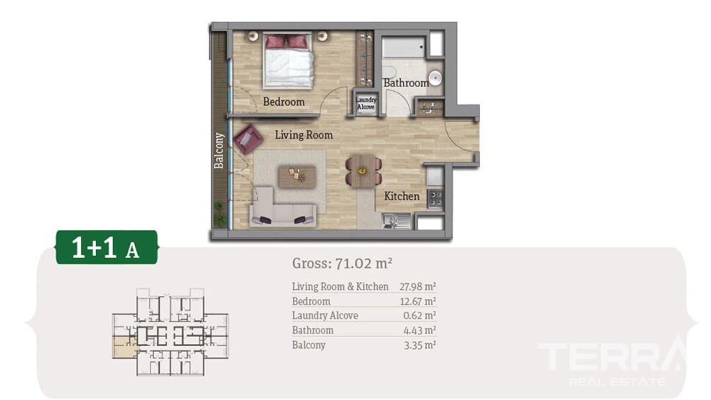 Istanbul Apartments with city and nature view for Sale in Başakşehir - 42624