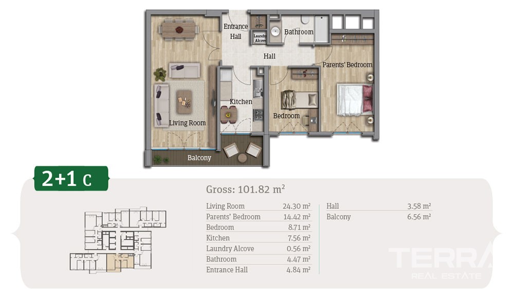 Istanbul Apartments with city and nature view for Sale in Başakşehir - 42625