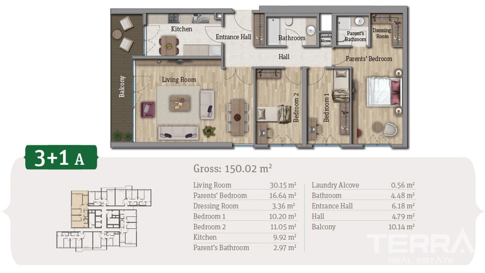 Istanbul Apartments with city and nature view for Sale in Başakşehir - 42628