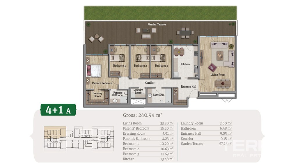 Istanbul Apartments with city and nature view for Sale in Başakşehir - 42630