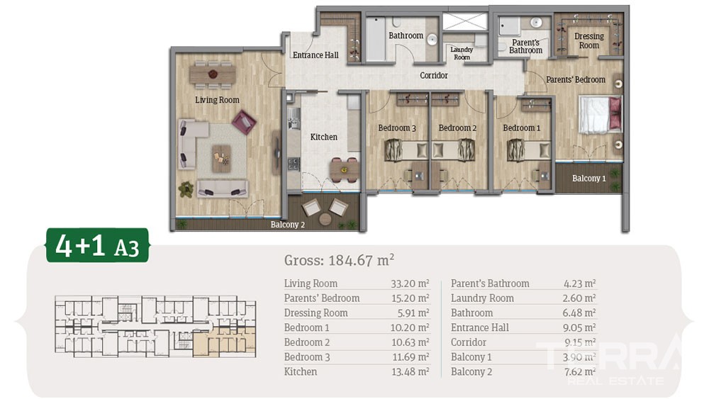 Istanbul Apartments with city and nature view for Sale in Başakşehir - 42631