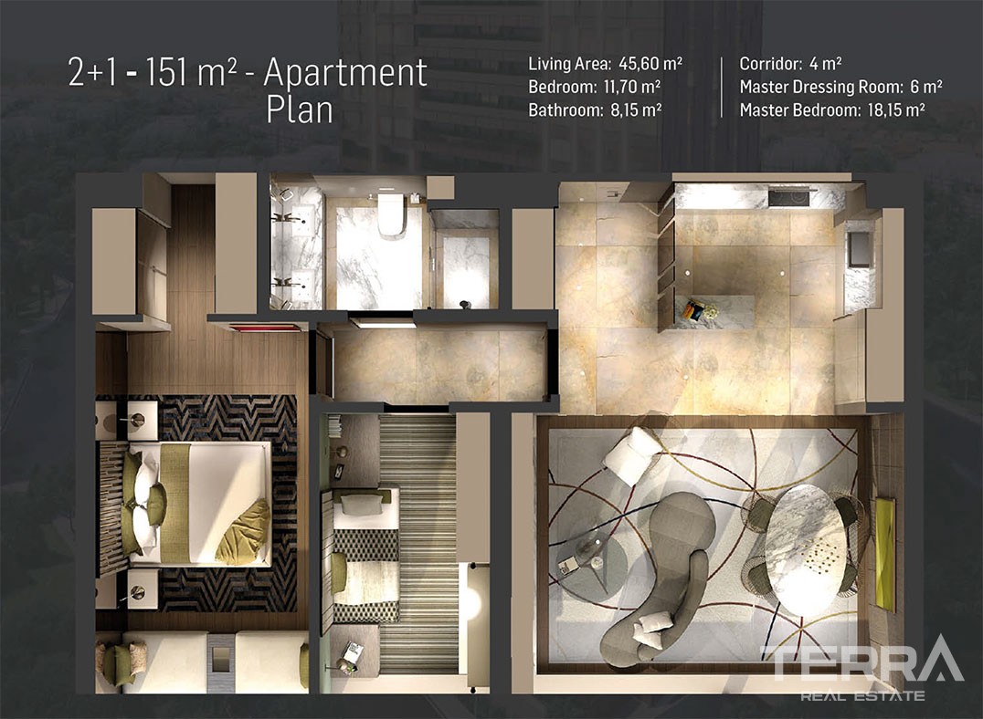 Smart Home System Flats with Luxurious Facilities in Kadıköy Istanbul - 42720