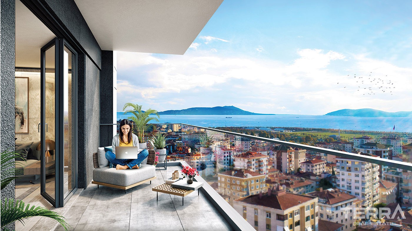 Apartamenty z widokiem na morze na sprzedaż w Maltepe w Stambule - 42772