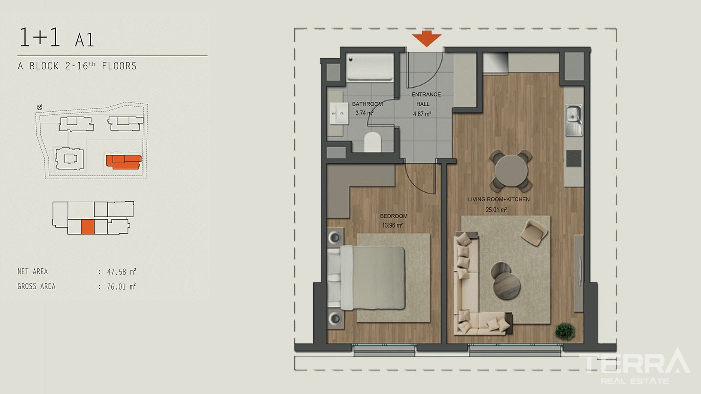 Apartamenty z widokiem na morze na sprzedaż w Maltepe w Stambule - 42778