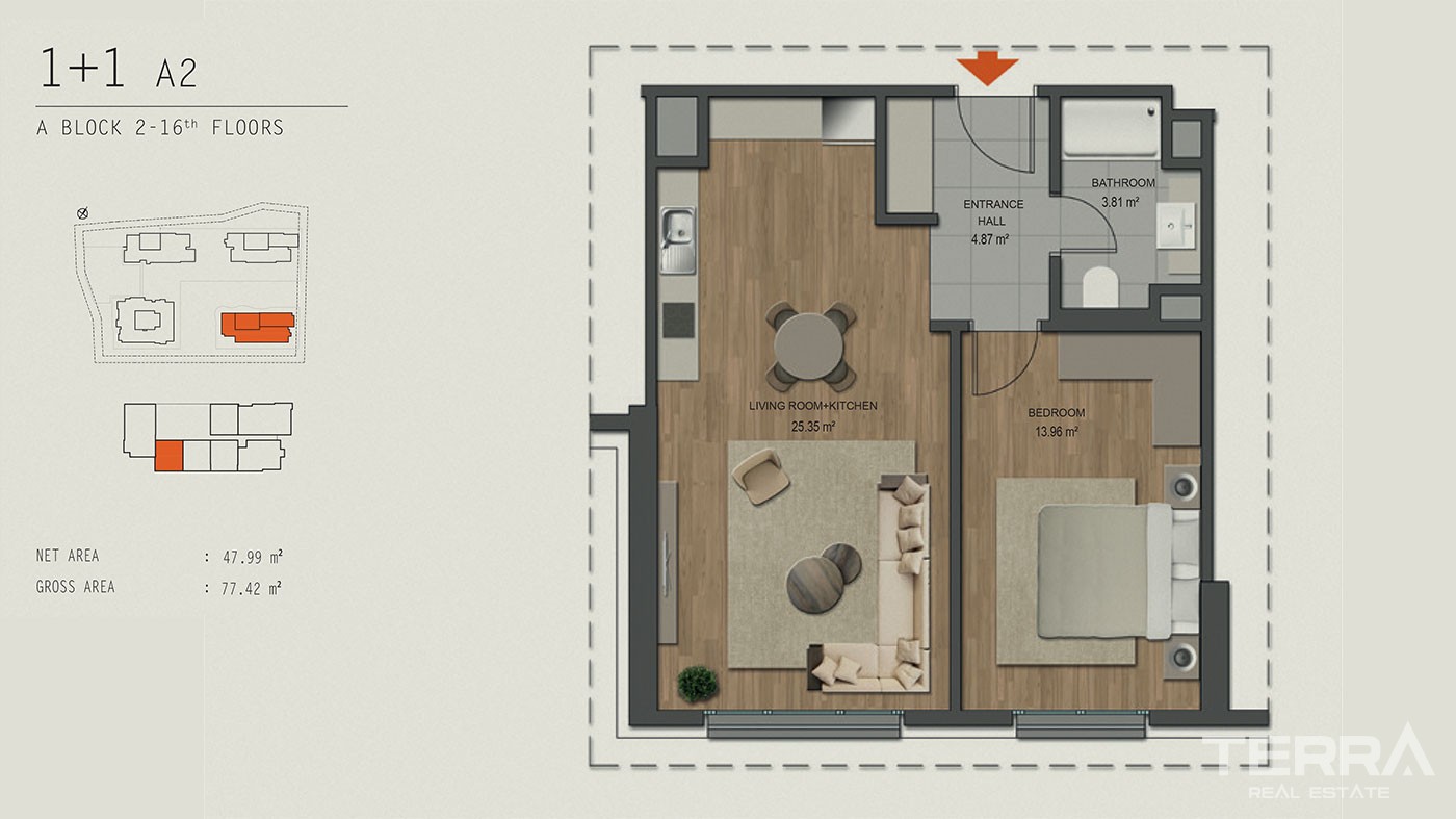 Apartamenty z widokiem na morze na sprzedaż w Maltepe w Stambule - 42779