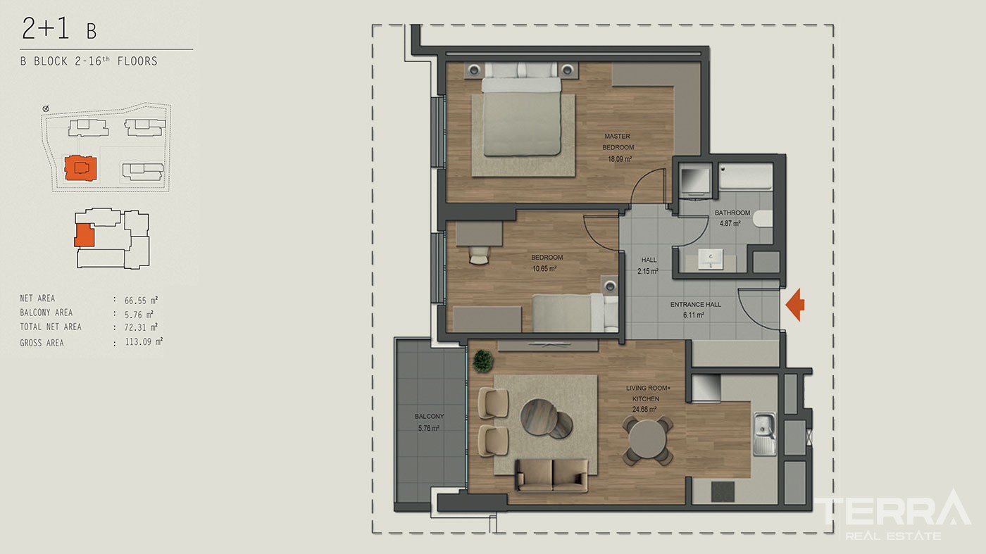 Apartamenty z widokiem na morze na sprzedaż w Maltepe w Stambule - 42784