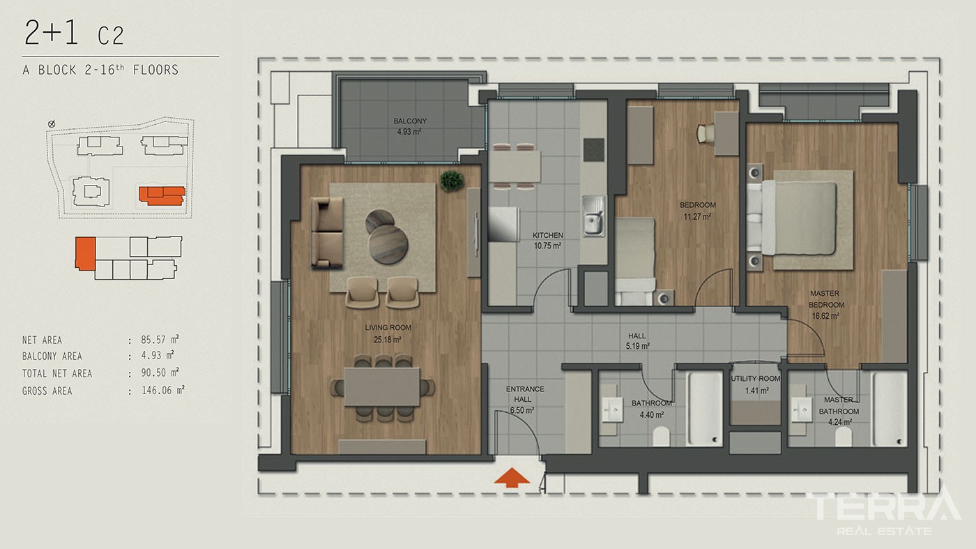 Apartamenty z widokiem na morze na sprzedaż w Maltepe w Stambule - 42786