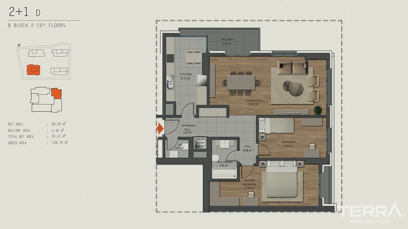 Apartamenty z widokiem na morze na sprzedaż w Maltepe w Stambule - 42787