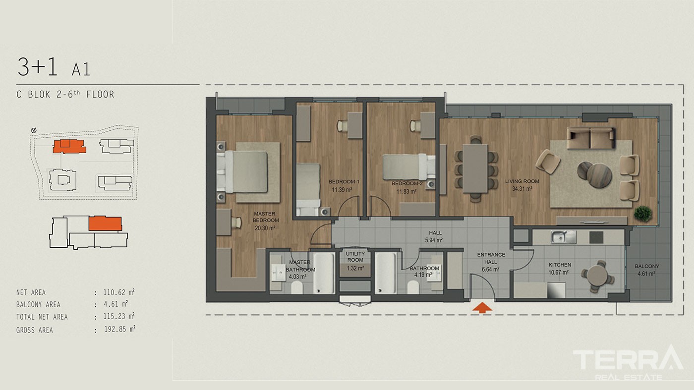 Apartamenty z widokiem na morze na sprzedaż w Maltepe w Stambule - 42789